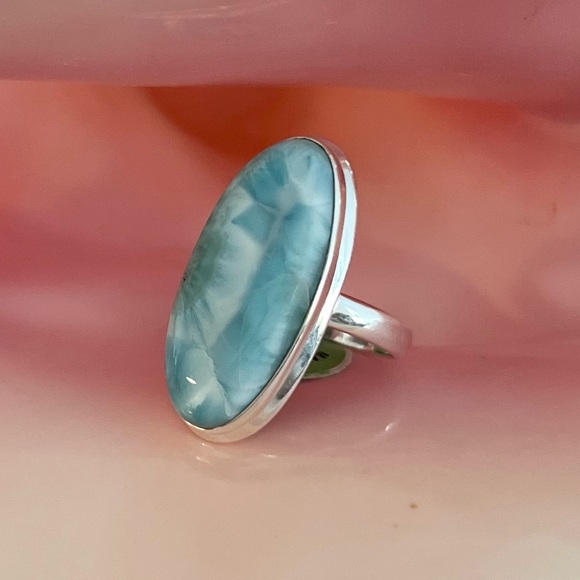 Sterling silver Larimar ring - Picture 4 of 10